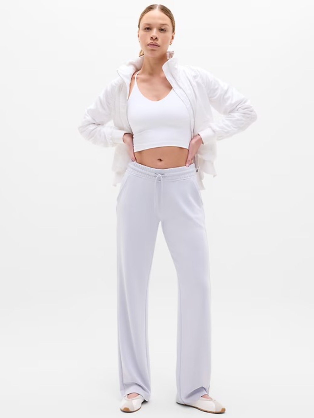 Athleta “Seasoft” Light Blue Track Pants